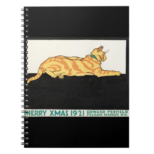 Merry Xmas and Cat van Edward Penfield. Notitieboek (Voorkant)