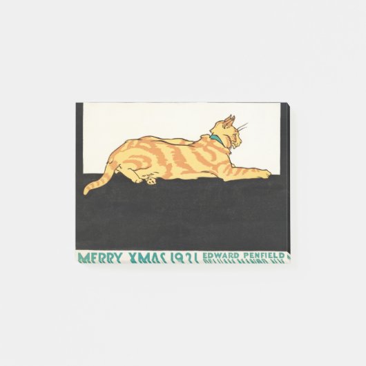 Merry Xmas and Cat van Edward Penfield. Post-it® Notes (Voorkant)