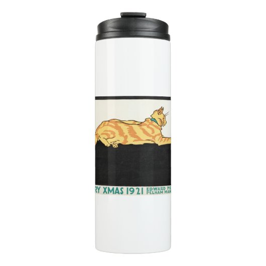 Merry Xmas and Cat van Edward Penfield. Thermosbeker (Voorkant)