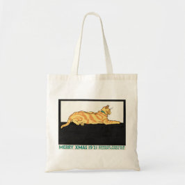 Merry Xmas and Cat van Edward Penfield. Tote Bag