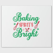 Merry Xmas Baking Spirits Bright Cadeaupapier (Vlak)
