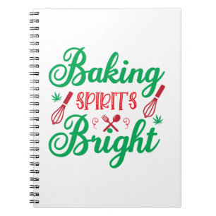 Merry Xmas Baking Spirits Bright Notitieboek