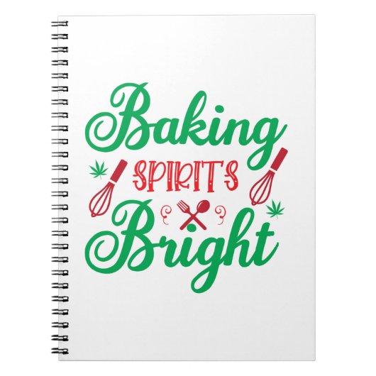 Merry Xmas Baking Spirits Bright Notitieboek (Voorkant)