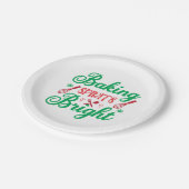 Merry Xmas Baking Spirits Bright Papieren Bordje (Gekanteld)