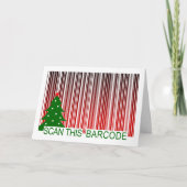 MERRY XMAS BARCODE FEESTDAGEN KAART (Voorkant)