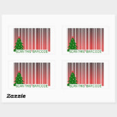 MERRY XMAS barcode Rechthoekige Sticker (Vel)