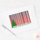 MERRY XMAS barcode Rechthoekige Sticker (Envelop)