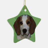 Merry Xmas Beagle Keramisch Ornament (Rechts)