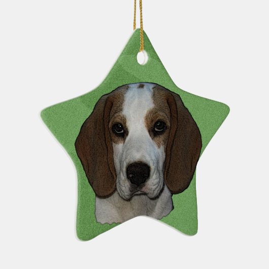 Merry Xmas Beagle Keramisch Ornament (Rechts)