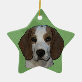 Merry Xmas Beagle Keramisch Ornament
