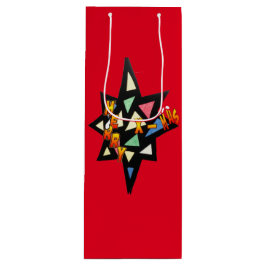 Merry Xmas Big Star Cust. Wine Bag Wijn Cadeautas