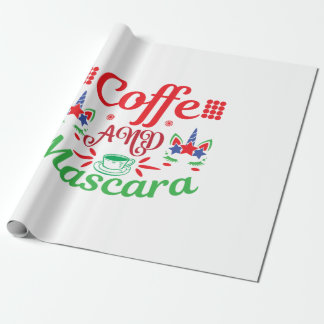 Merry Xmas Cafeine en Mascara Cadeaupapier