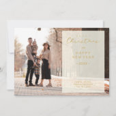 Merry Xmas Calligraphy Transparency Overlay Photo  Kaart (Voorkant)