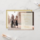 Merry Xmas Calligraphy Transparency Overlay Photo  Kaart (Voorkant / Achterkant in situ)