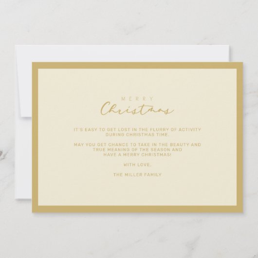 Merry Xmas Calligraphy Transparency Overlay Photo  Kaart (Achterkant)