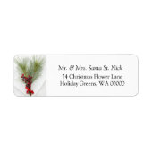 Merry Xmas Card Return Address Label Stickers (Voorkant)