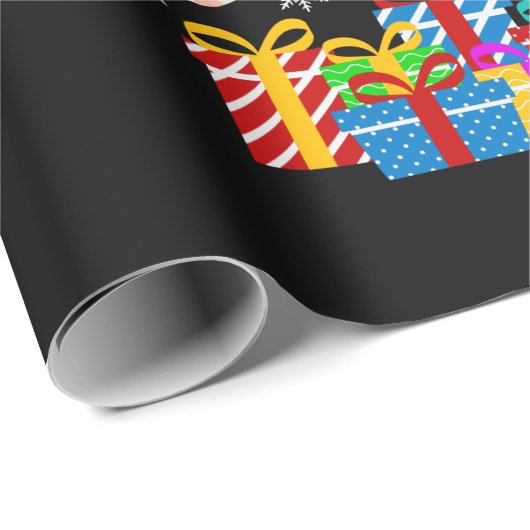 Merry Xmas cavia's met kerstboomverlichting Cadeaupapier (Rol Hoek)