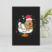Merry Xmas Chicken Kerstmis Light Kaart (Staand voorkant)