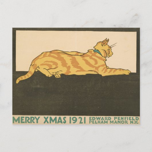 Merry Xmas Christmas Cat Briefkaart (Voorkant)