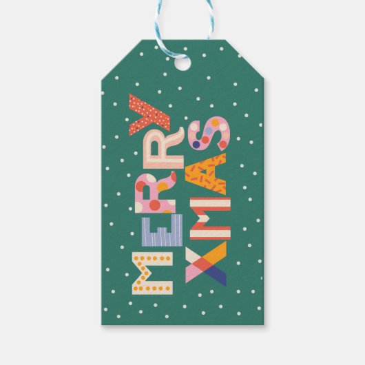 MERRY XMAS COLOR POP CADEAULABEL (Voorkant)