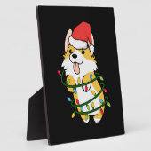 Merry Xmas Corgi Kerstmis Light Fotoplaat (Zijkant)