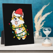 Merry Xmas Corgi Kerstmis Light Fotoplaat (Zijkant)