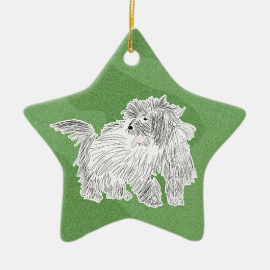 Merry Xmas Coton de Tulear Keramisch Ornament (Voorkant)