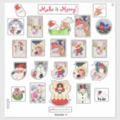 Merry Xmas Custom-Cut Vinyl Stickers II (Vel)
