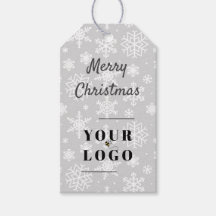 Merry Xmas Custom Logo Company Silver Grey Pattern