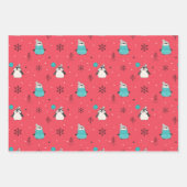 Merry Xmas Cute Happy Penguin in Red Winter Pet Inpakpapier Vel (Voorkant)