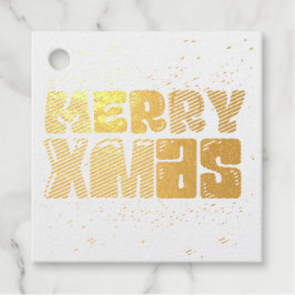 Merry Xmas Cute Red Blue Gold Bedankjes Labels