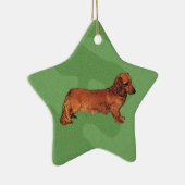 Merry Xmas Dachshund Keramisch Ornament (Rechts)