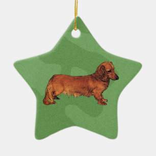 Merry Xmas Dachshund Keramisch Ornament