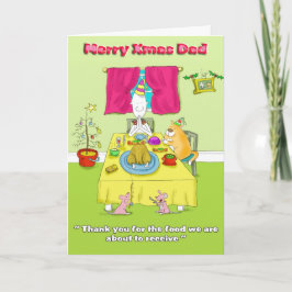 Merry Xmas Dad Feestdagen Kaart