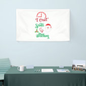 Merry Xmas de Kerstman kijkt Spandoek (Beurs)