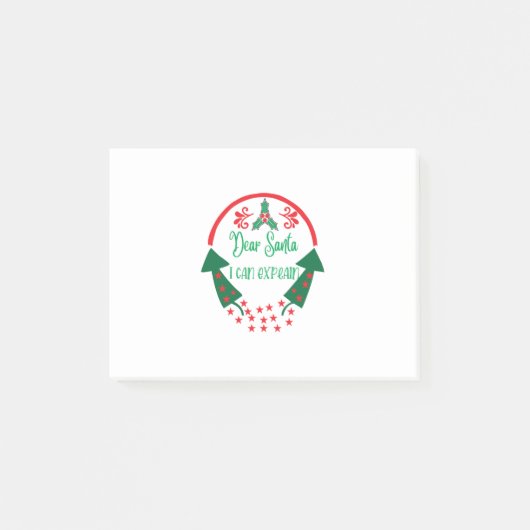 Merry Xmas Dear Santa I Can Explain Post-it® Notes (Voorkant)