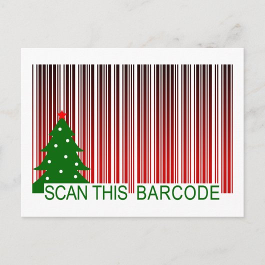 MERRY XMAS: Deze streepjescode scannen Feestdagenkaart (Voorkant)