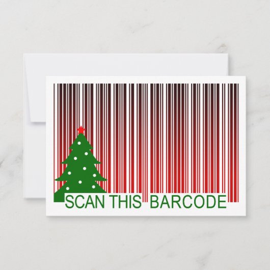 MERRY XMAS: Deze streepjescode scannen Kaart (Voorkant)
