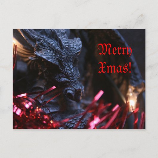 Merry Xmas Dragon Feestdagenkaart (Voorkant)