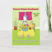 Merry Xmas echtgenoot Feestdagen Kaart (Voorkant)