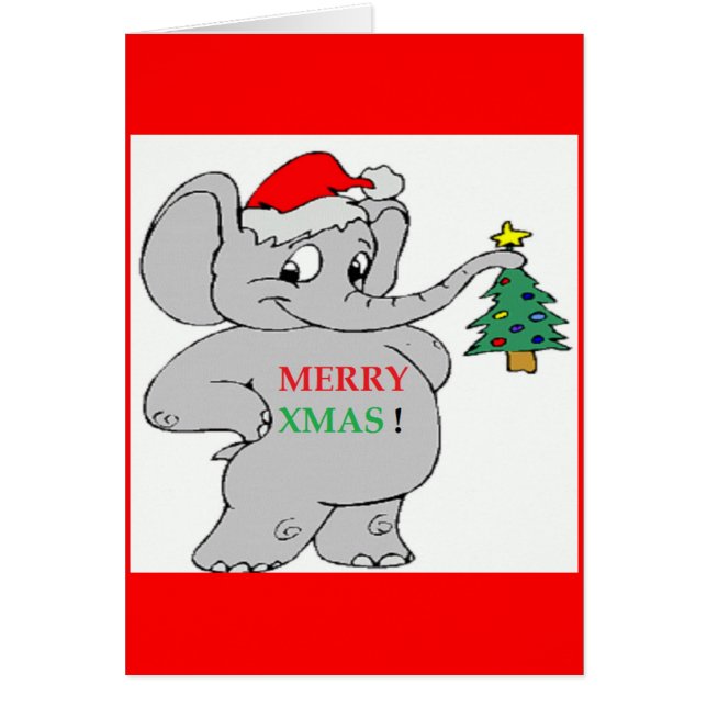 "MERRY XMAS" ELEPHANT (Voorkant)