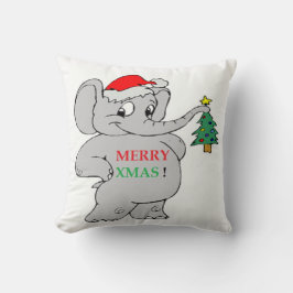 "MERRY XMAS" ELEPHANT KUSSEN