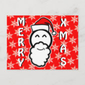 Merry Xmas en glimlach Santa Claus Feestdagenkaart (Voorkant)