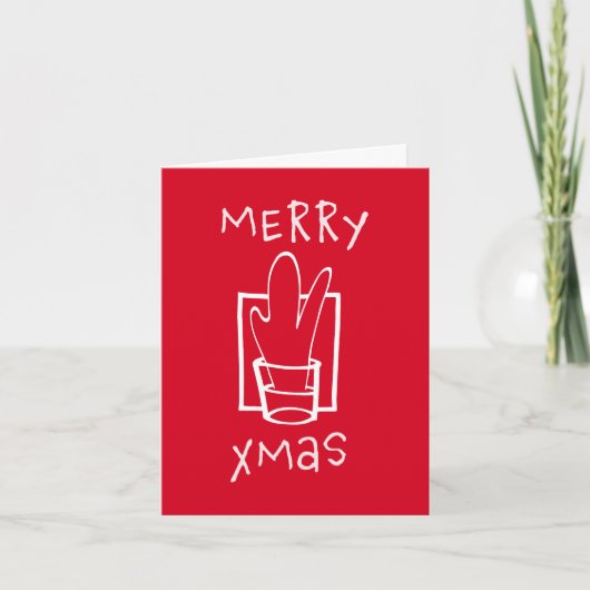 Merry Xmas Feestdagen Kaart (Voorkant)