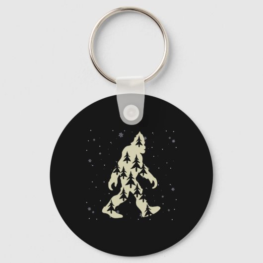 Merry Xmas Funny Bigfoot Santa Squatch Christmas T Sleutelhanger (Voorkant)
