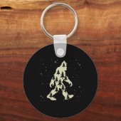 Merry Xmas Funny Bigfoot Santa Squatch Christmas T Sleutelhanger (Voorkant)