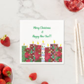 Merry Xmas< Gelukkig Nieuwjaar Servet (Insitu)