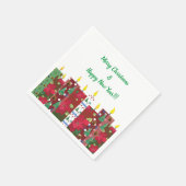 Merry Xmas< Gelukkig Nieuwjaar Servet (Hoek)