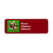 Merry Xmas German Shephed Return Address Labels (Voorkant)