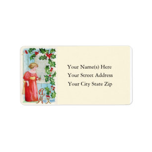 Merry Xmas Girl Adres Label
